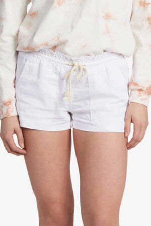 This is an image of Maui Nix Sale Items New Arrivals Shorts Women Roxy Women’s Oceanside Linen Shorts