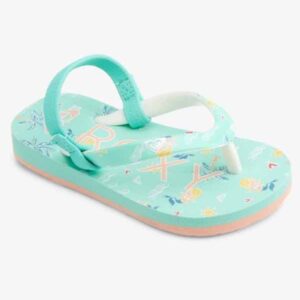 This is an image of Girls Kids Roxy Girls’ 2-6 Pebbles Back Strap Sandals