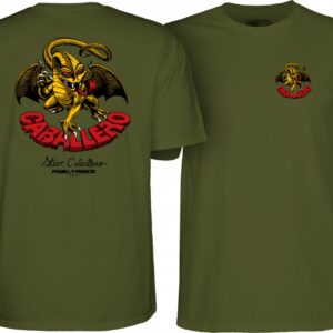 This is an image of Tees and Tanks Powell Peralta Cab Dragon II T-shirt Military Green