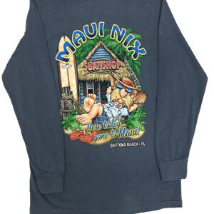 This is an image of Long Sleeves and Hoodies Long Sleeves and Hoodies Maui Nix Here Today 100% Long Sleeve Tee