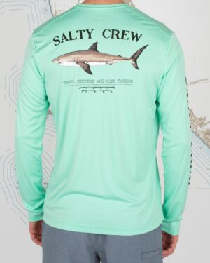 This is an image of Long Sleeves and Sweaters Men New Arrivals Salty Crew Men’s Bruce Longsleeve Sunshirt