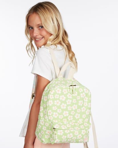 Canvas backpack flowers