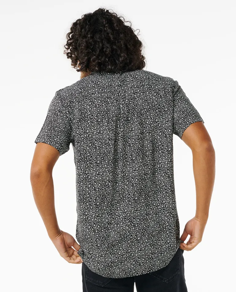 Rip Curl Party Wave Full Zip Short Sleeve Tee - 50+ UPF Protection Performance Fit