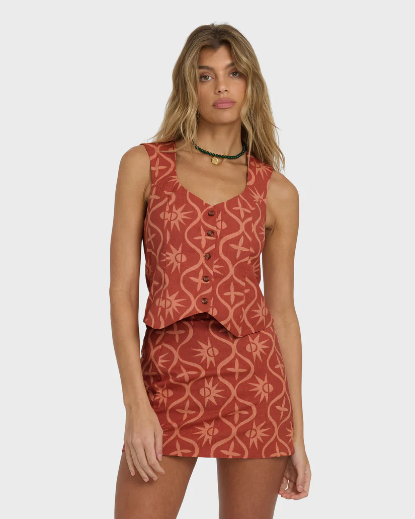 This is an image of womens billabong sunny waves vest