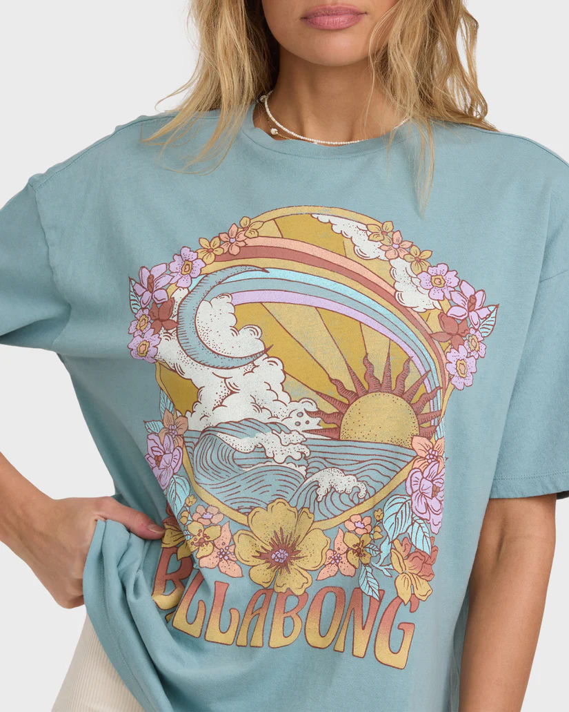 This is an image of womens billabong everyday paradise short sleeve t-shirt
