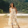 This is an image of womens billabong in the sky midi dress