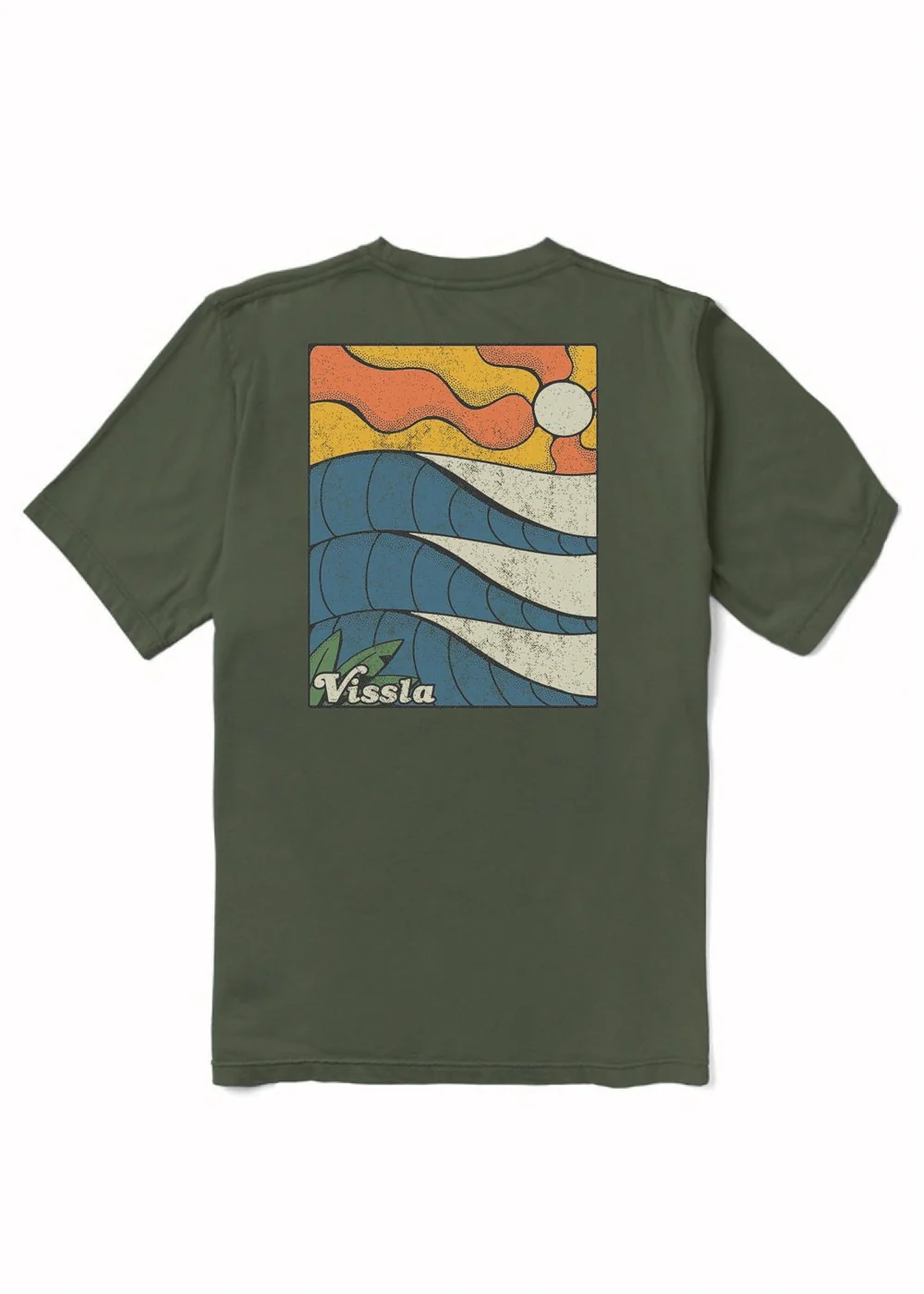 This is an image of Vissla Mens Caught Inside Premium Organic Pocket Tee