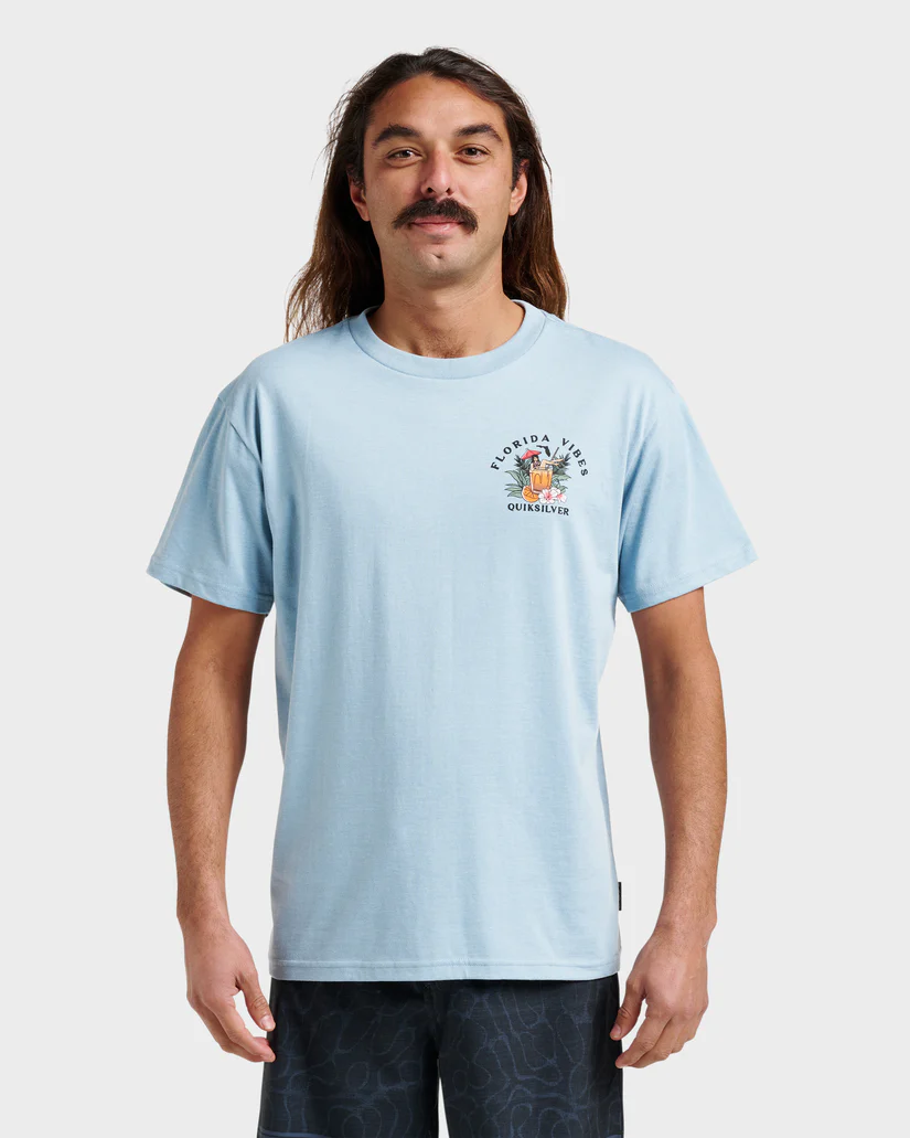 This is an image of Quiksilver mens Fl Florida Vibes Classic T-shirt