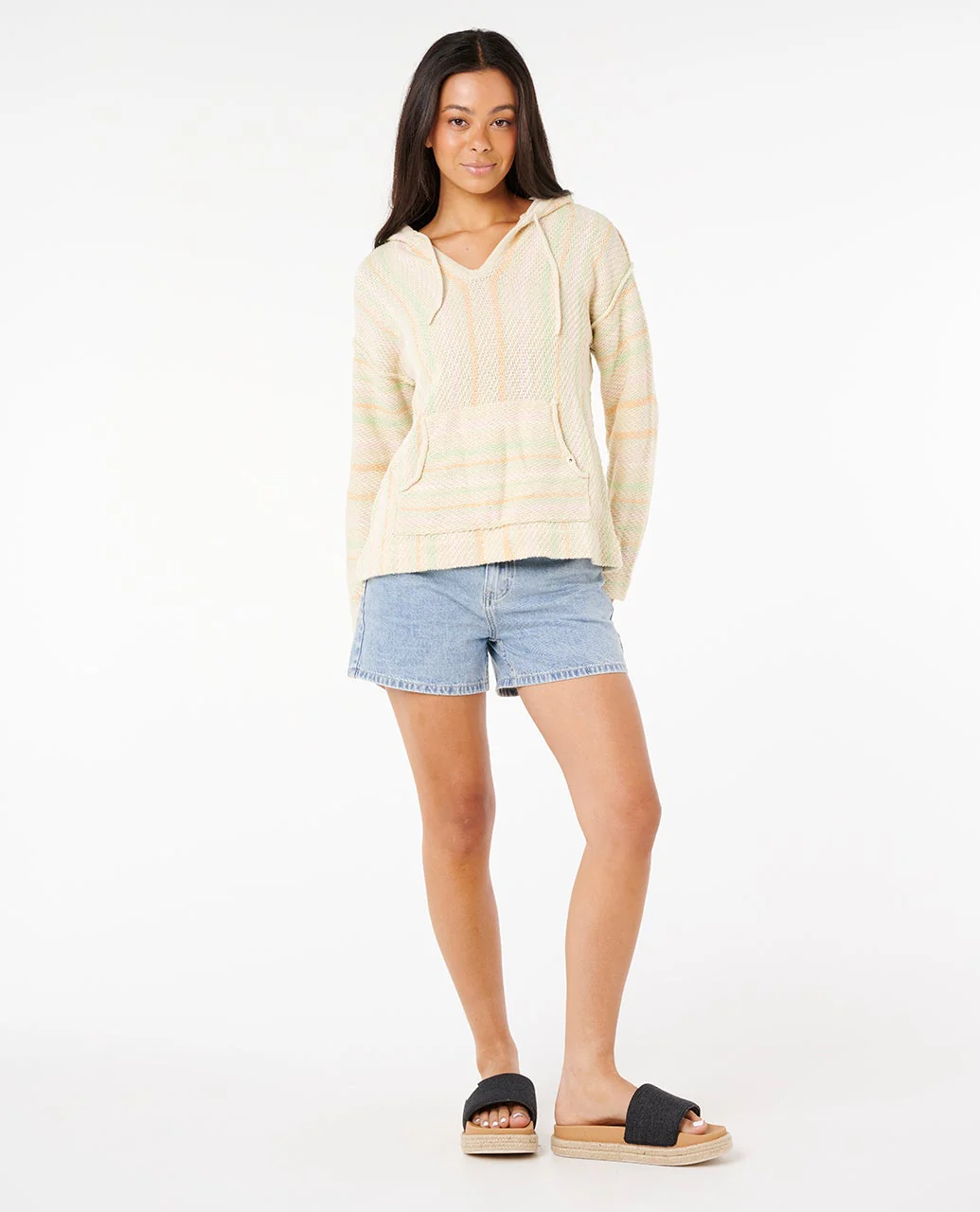 This is an image of womens Rip Curl Revival Knit Poncho