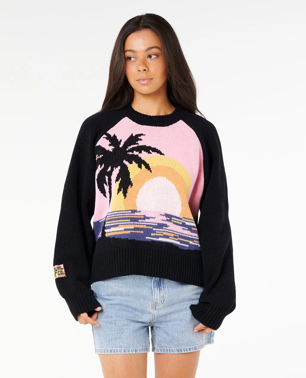 This is an image of Rip Curl womens Paradise Knit Crew Fleece
