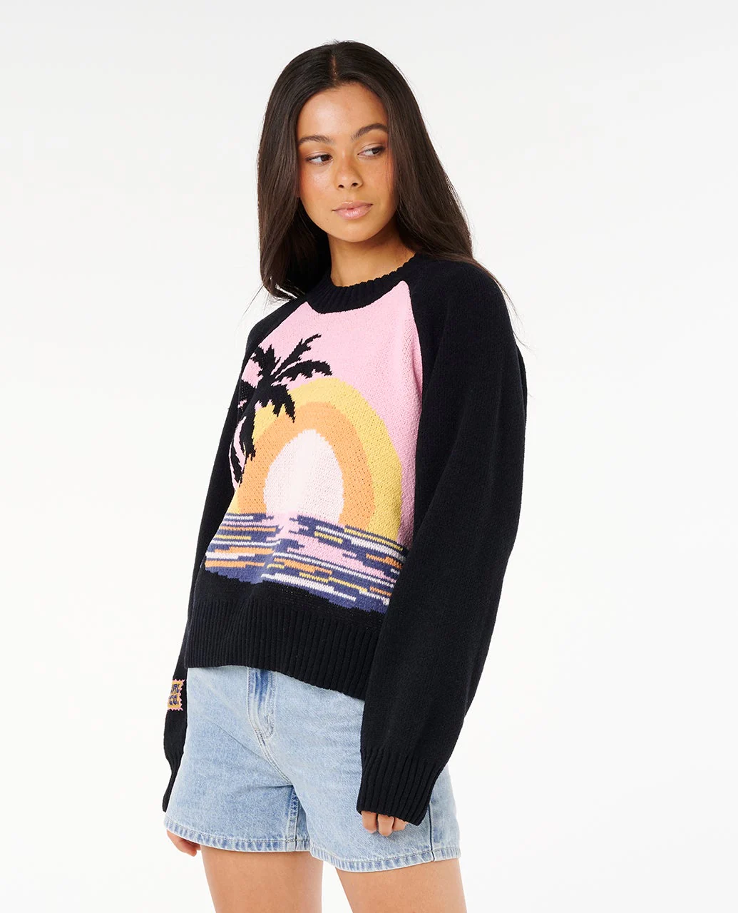 This is an image of Rip Curl womens Paradise Knit Crew Fleece