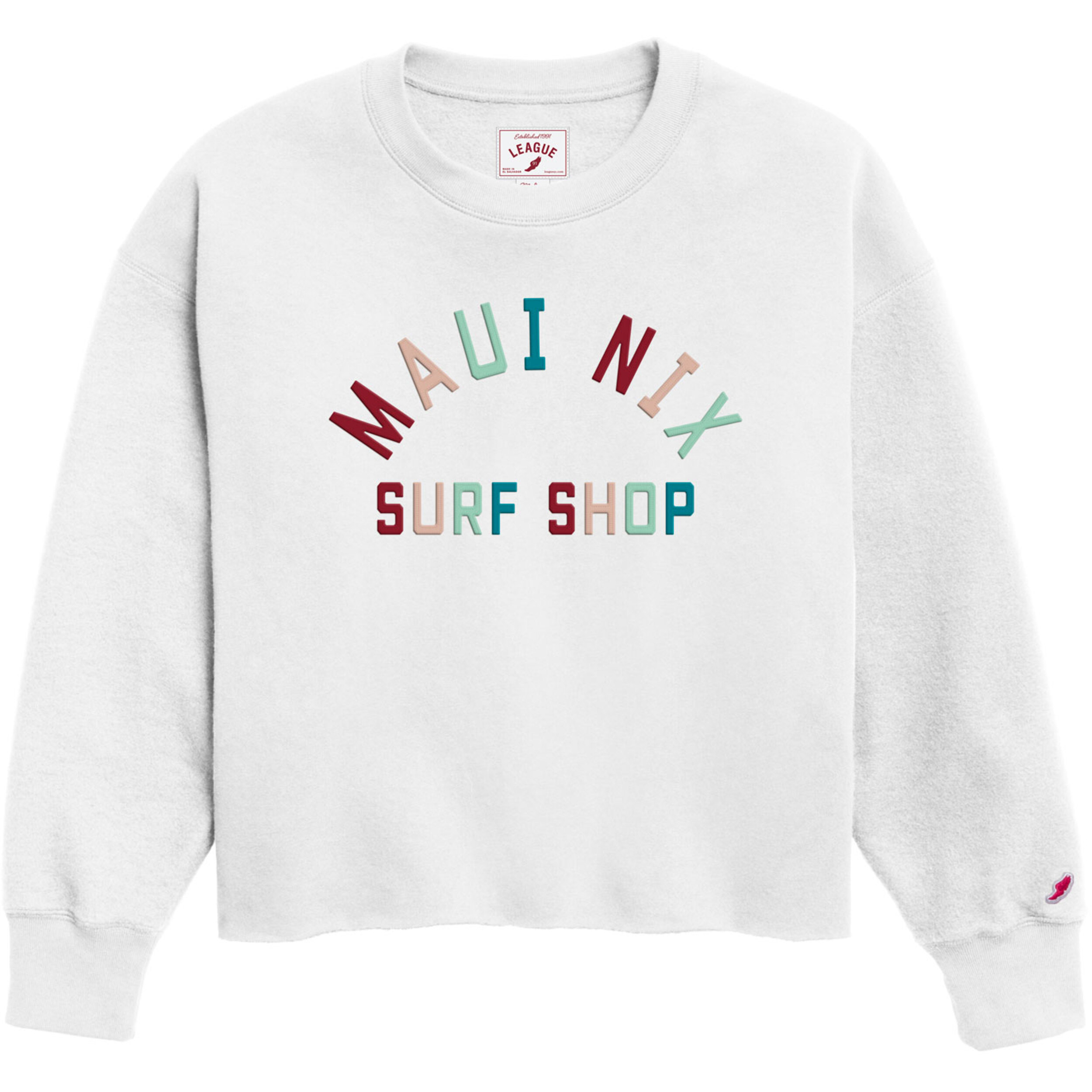 This is an image of Maui Nix Rainbow Reverse Fleece