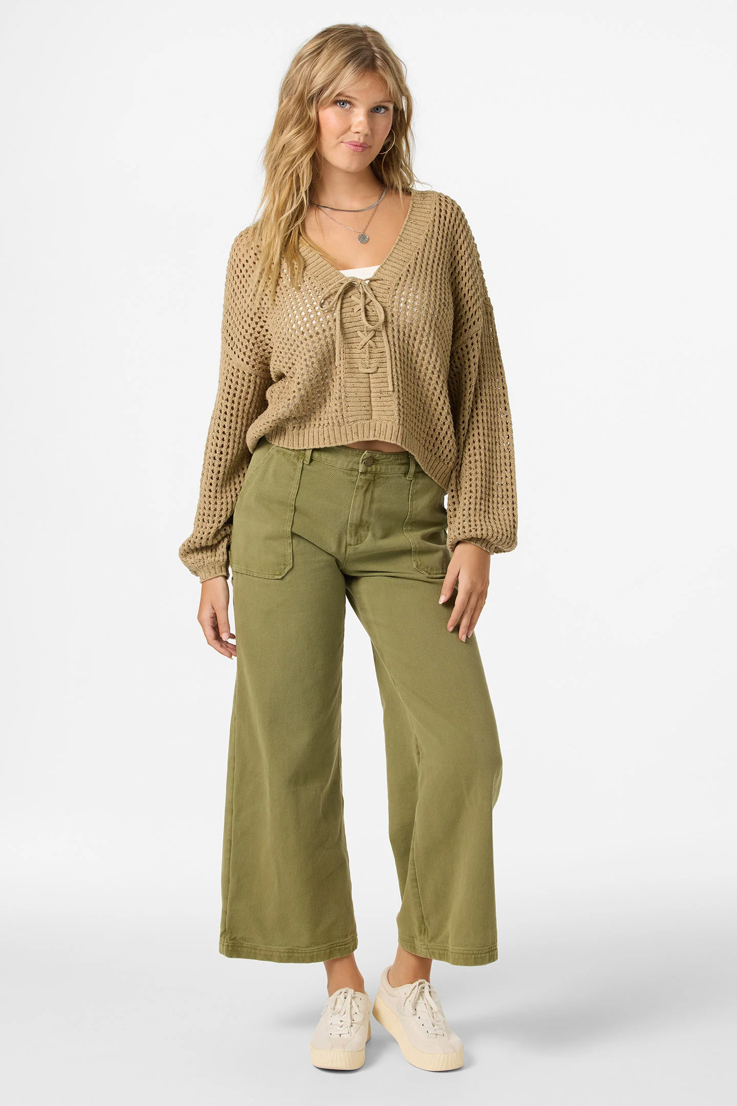 This is an image of O'Neill womens Aydin Long Sleeve Sweater