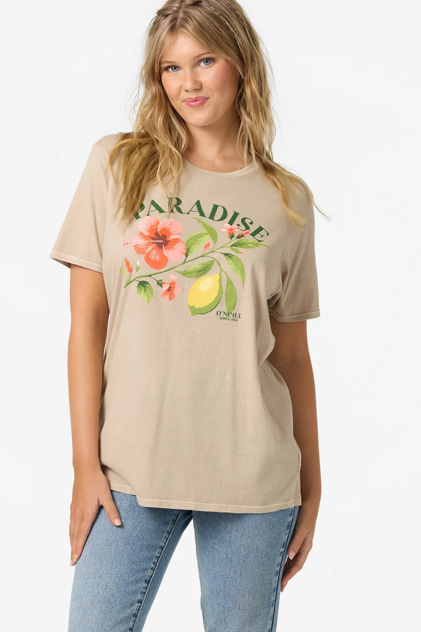 This is an image of O'Neill womens Paradise Citrus Tee
