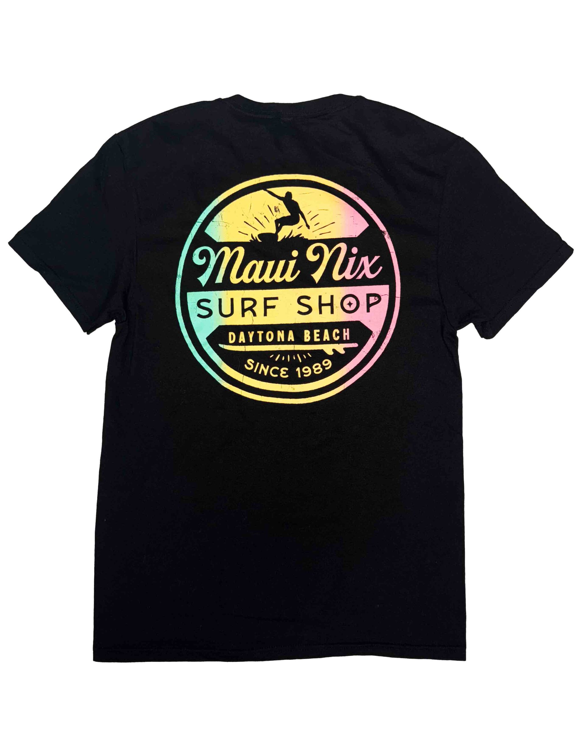 This is an image of Maui Nix Circle Surfer tee shirt