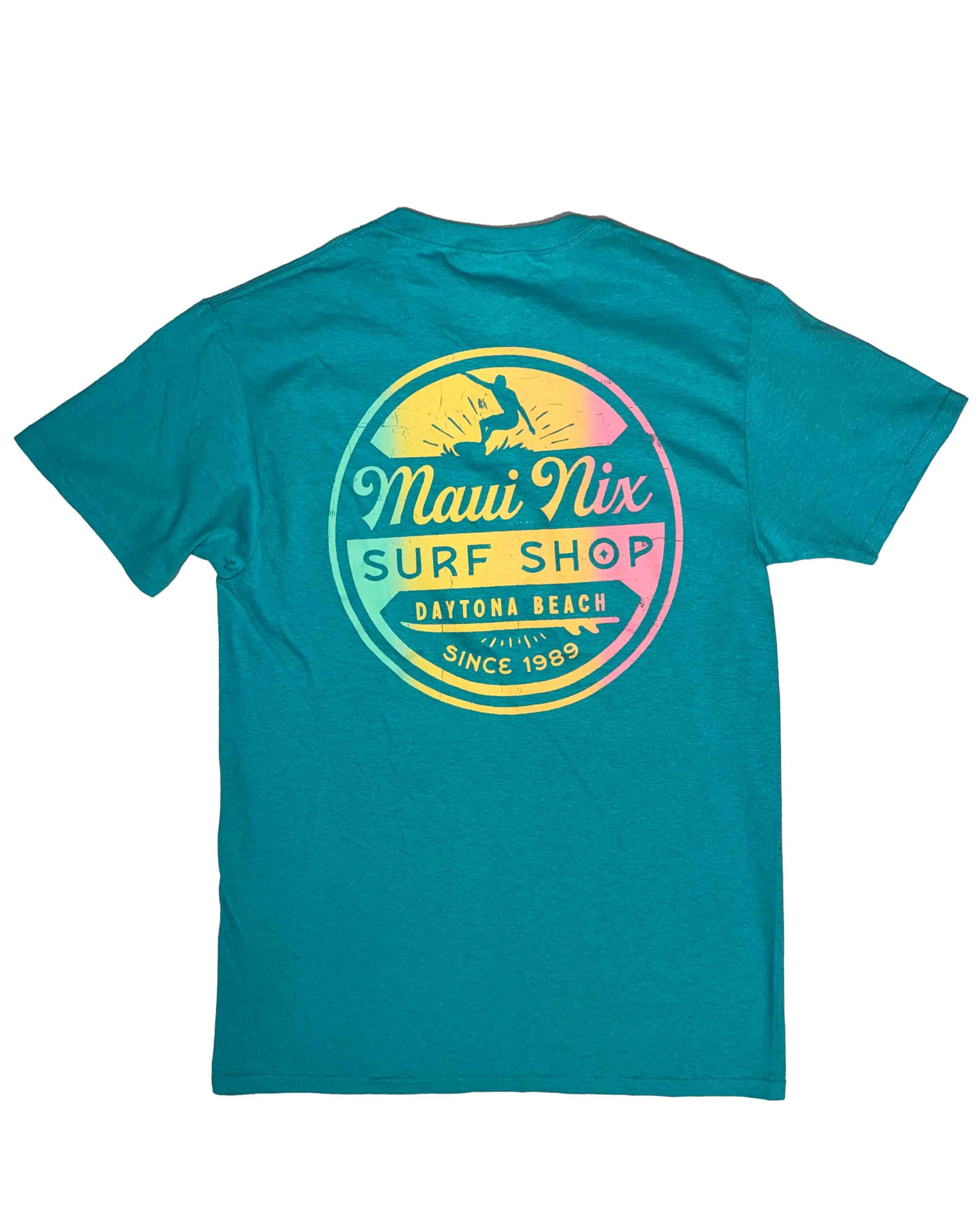 This is an image of Maui Nix Circle Surfer tee shirt