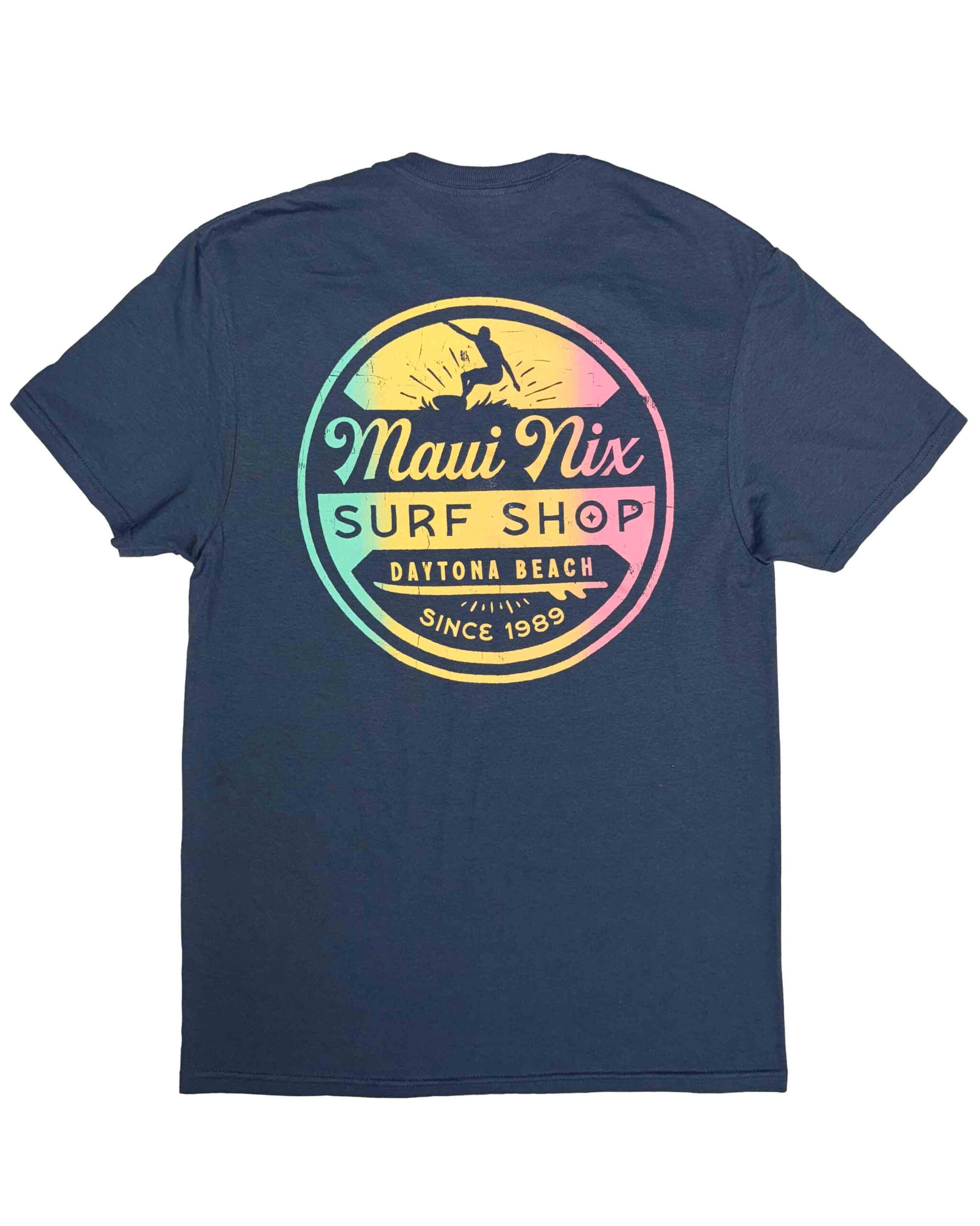 This is an image of Maui Nix Circle Surfer tee shirt