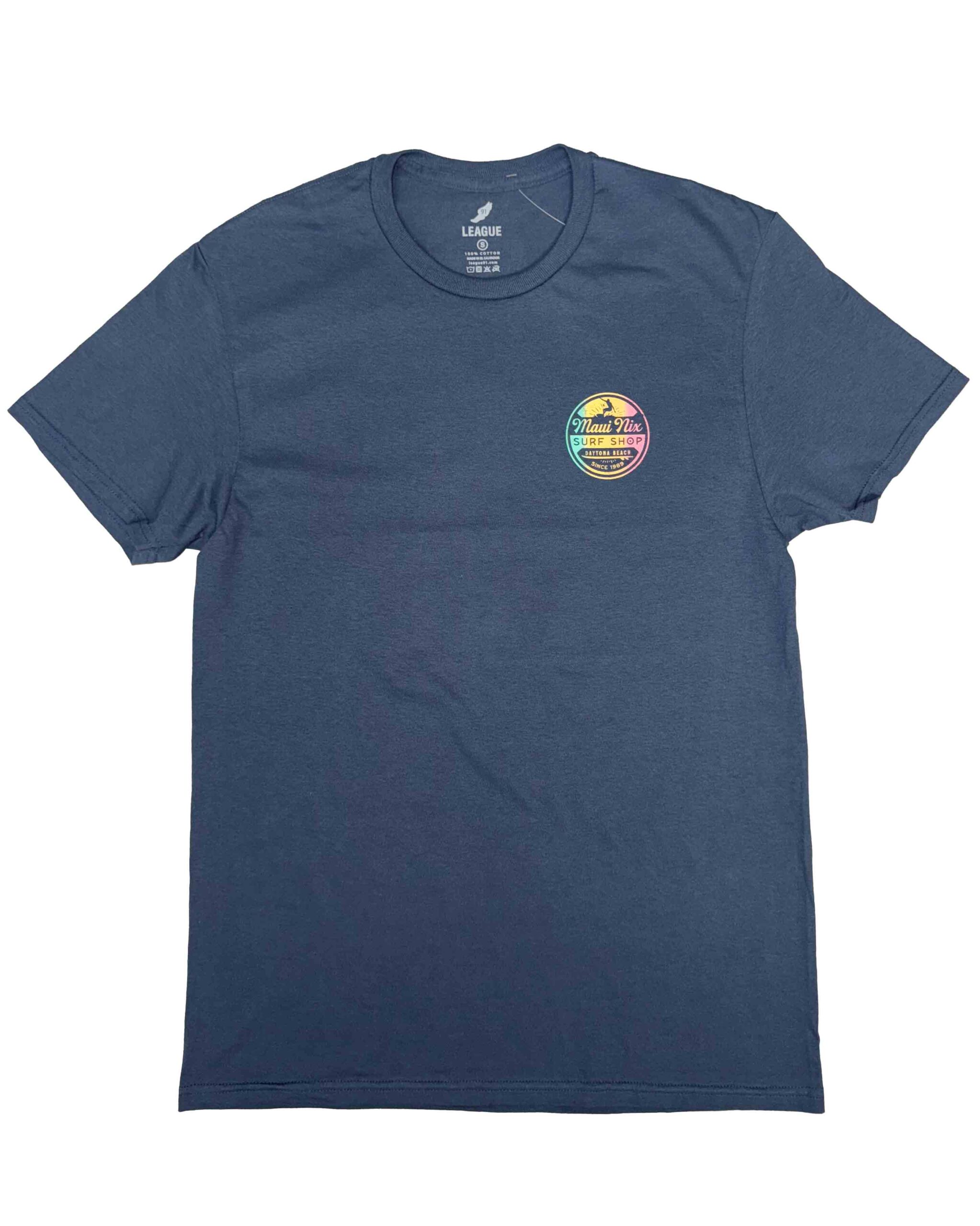This is an image of Maui Nix Circle Surfer tee shirt