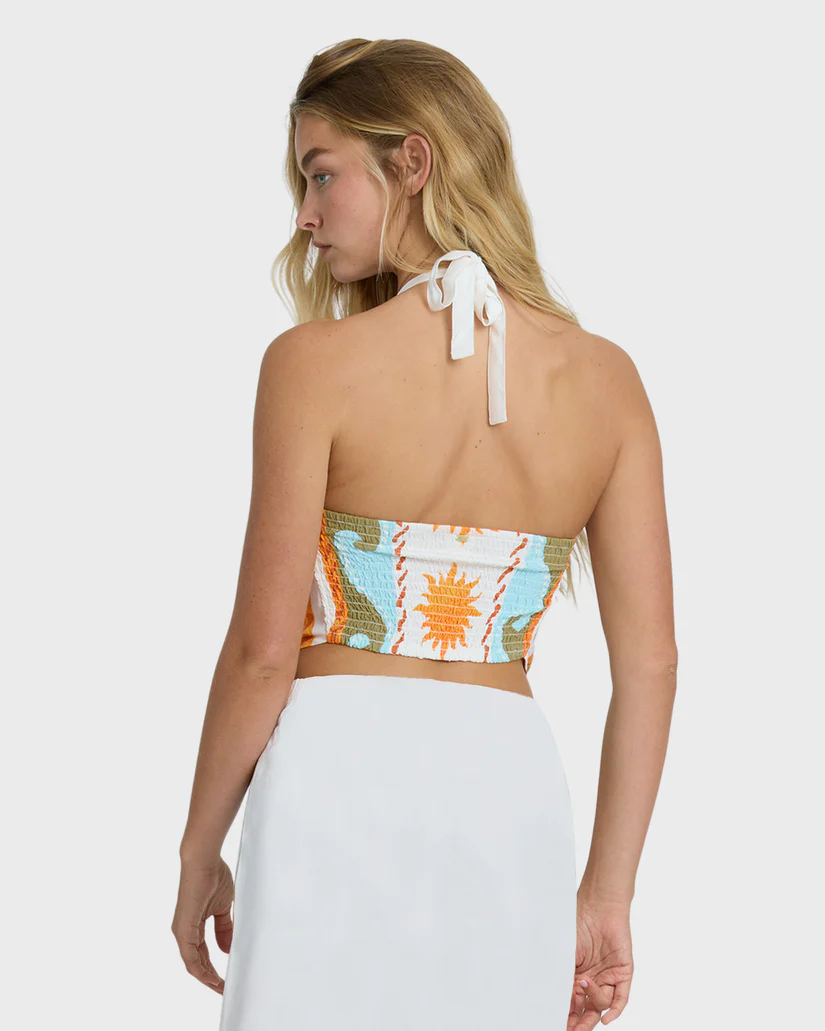 This is an image of Tides Calling Woven Halter Top
