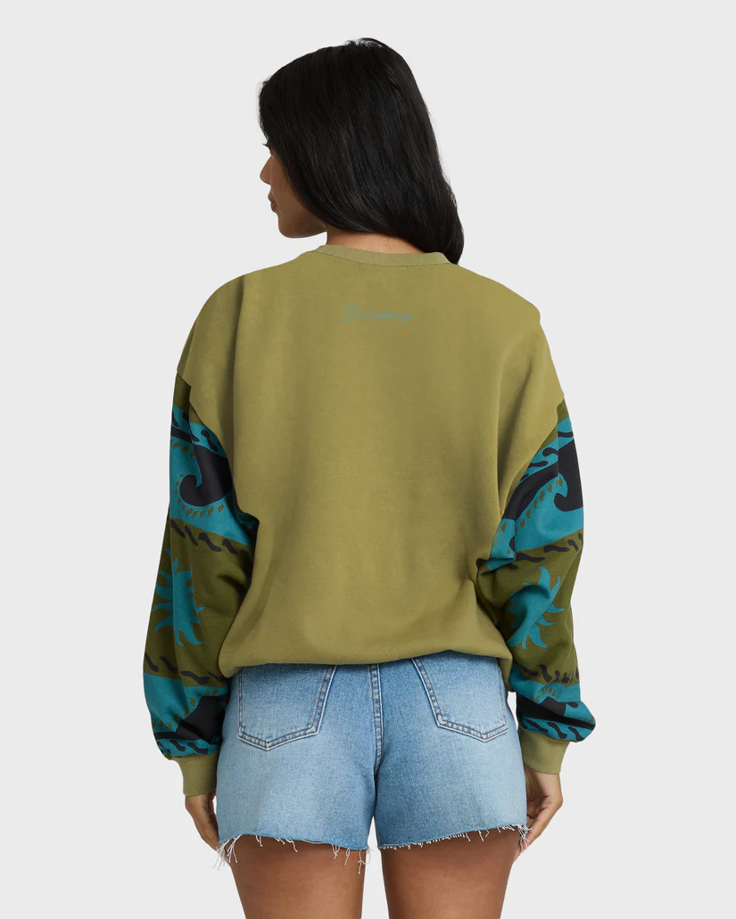 This is an image Billabong Split Palm Kendal Crewneck Sweatshirt