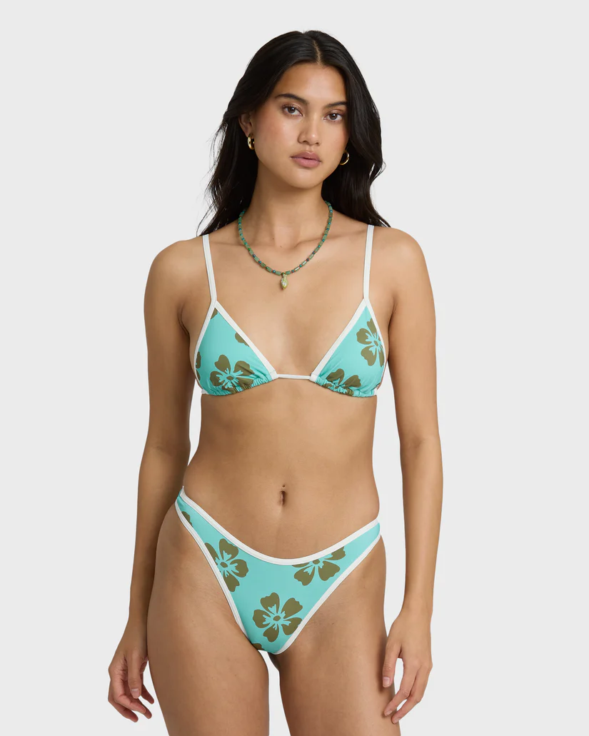 This is an image of billabong Last Summer Mini Slide Triangle Bikini Top