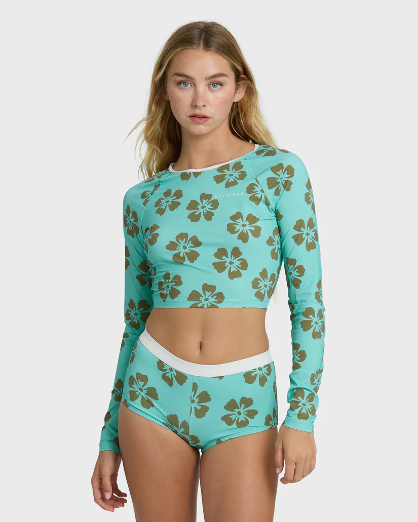 This is an image of billabong Last Summer Crop Long Sleeve Rash Guard