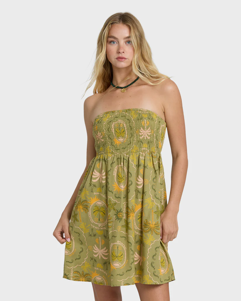 This is an image of Tropical Haze Mini Dress