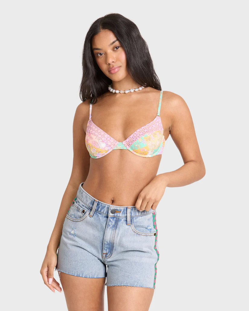 This is an image of Sling Trim Denim Shorts