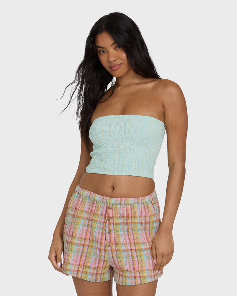 This is an image of Sweet Check Woven Shorts