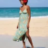 This is an image of oneill womens Julez Tiki Midi Dress