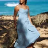 This is an image of oneill womens Linden Stripe Midi Dress