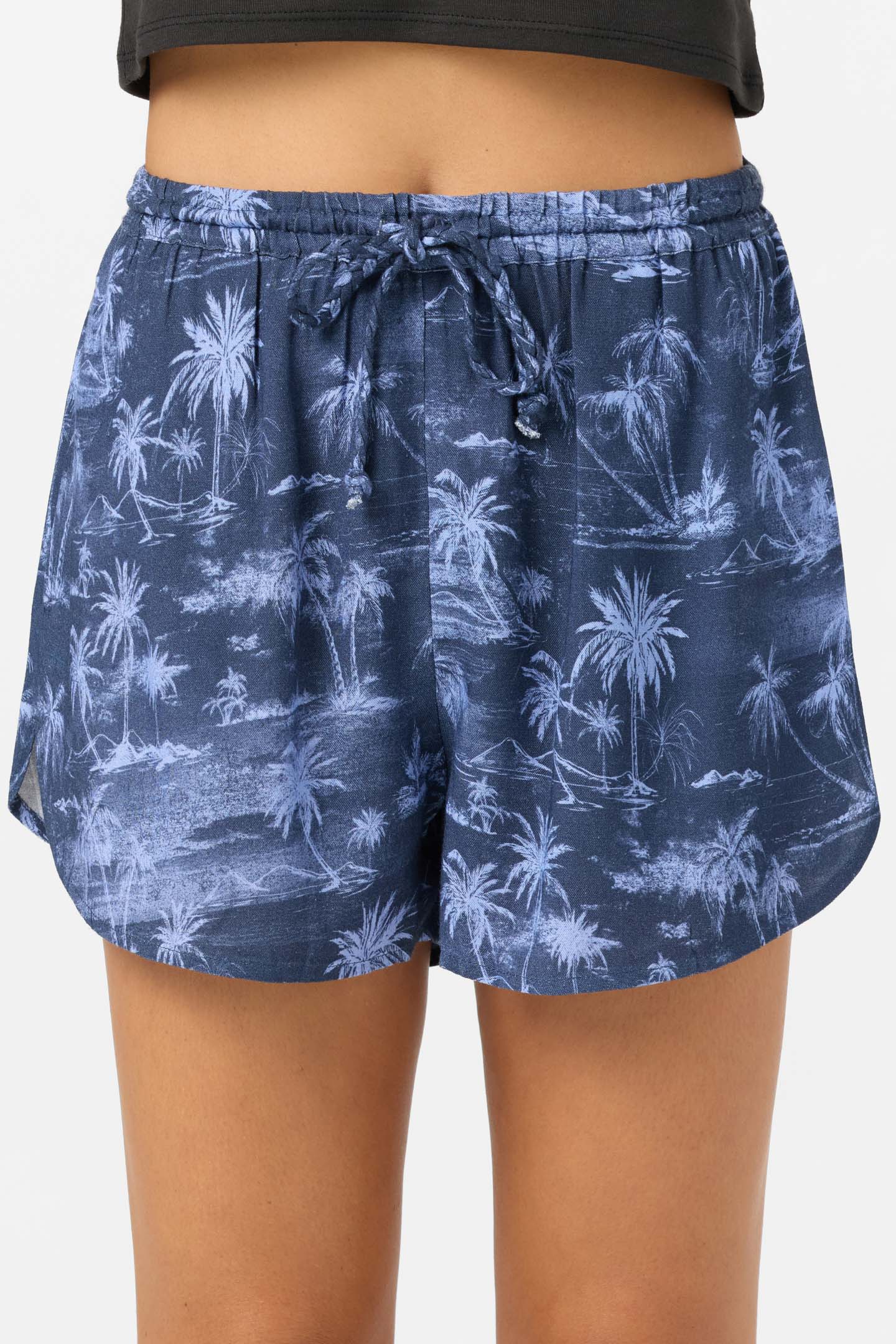 This is an image of Millie Tropical Scene Beach Shorts