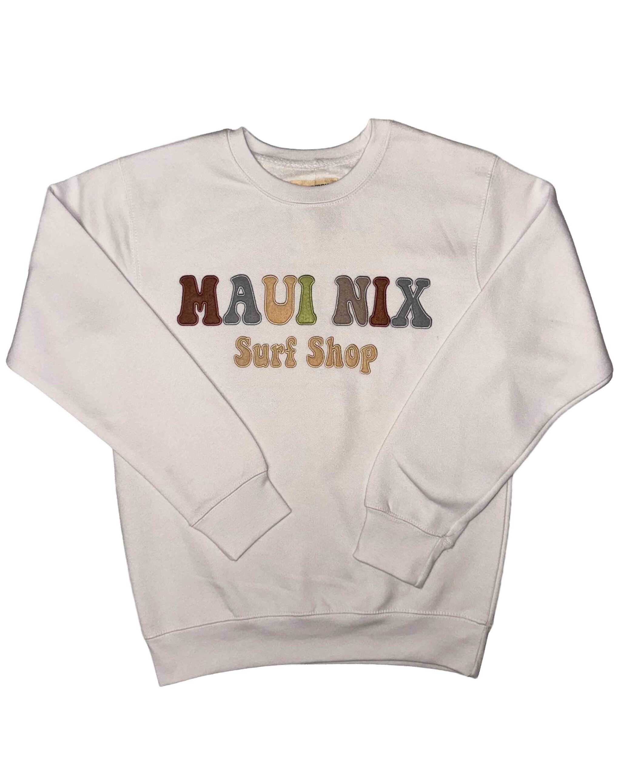 This is an image of Maui Nix Candle Thread Maui Crew Neck